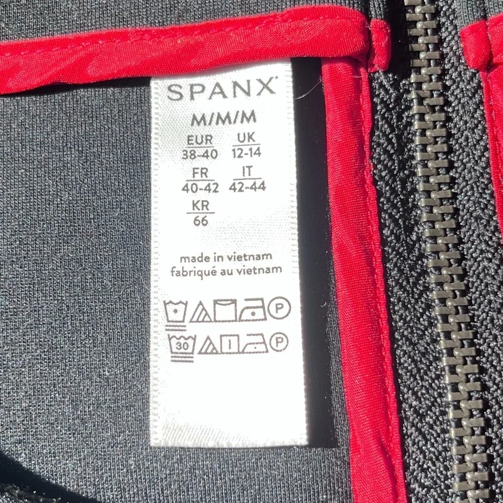 SPANX The Perfect A Line Dress Ponte Stretch 3/4 Sleeve Classic Black Size M